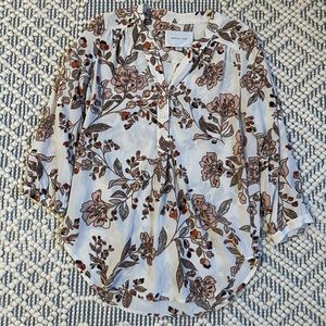 Amour Vert Amy 3/4 Sleeve Washable Silk Blouse